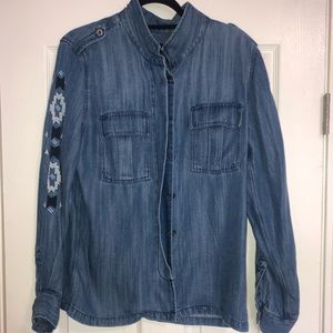 RAILS Canberra Denim Shirt, with embroidery